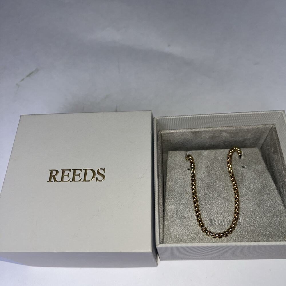 Reeds Men Or Women Braided Wheat Spiga Chain Stainless Steel Necklace Gold Plate